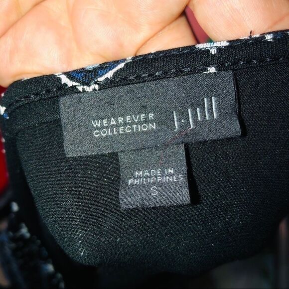 J.Jill Wearever black linear diamond dress small - Picture 8 of 8